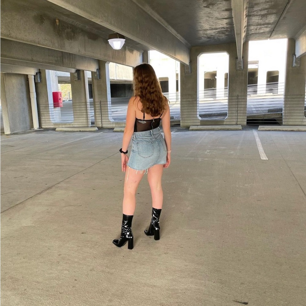 Patent Leather Ankle Boots